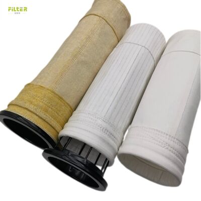 Kualitas  PPS, fiberglass, aramid filter sleeves for boiler, cement plant, incinerator flue gas dust removal. Pabrik