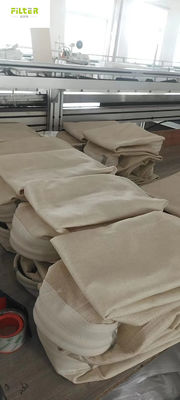 Tas Filter Pengumpul debu Nomex Aramid Dengan SS Ring Top