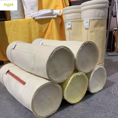 Polyester PP Nomex PPS PTFE P84 Serat Kaca Filter Sleeves 350gsm ~ 850gsm