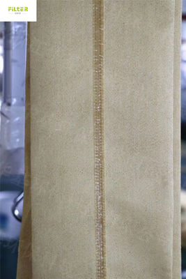 Kaus Kaki Filter Aramid Industri Nomex Dengan Lem Silikon Suhu Tinggi