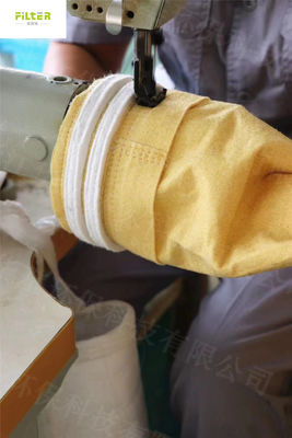 P84 Polyimide Non Woven Felt Collector Filter Bag Untuk Cement