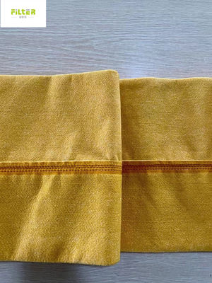Kantong Filter Bubuk P84 PPS Non Woven Temp Tinggi Untuk Filtrasi Gas Asap Tungku Semen