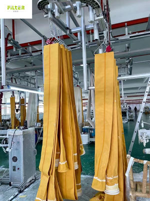 100% P84 Filter Filter Bag Untuk Pengumpulan Pulse Jet debu 550g Permeabilitas udara yang baik