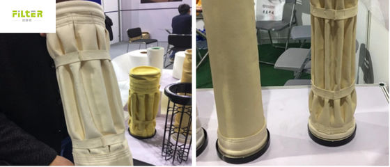 Kantong Filter Debu Industri Pleated Nomex Untuk Pabrik Semen