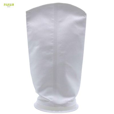 Sleeve Filter Polyester Cair yang Disesuaikan Dengan Ring Plastik Bottom
