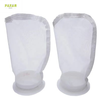 Food Grade 500 Micron Nylon Mesh Liquid Filter Bag Dengan Plastik Ring