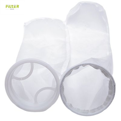 No.2 Solid Mesh PP Polyester Nylon Liquid Filter Bag dengan Bagian Bawah Benang Jahit