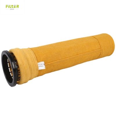 Tas Filter PTFE Nomx Polyamide P84 Suhu Tinggi Untuk Pengumpul debu