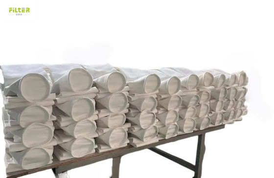PTFE Dipping Treatment Fiberglass Filter Bag untuk Filtrasi Suhu Tinggi dalam Peleburan Nonferrous