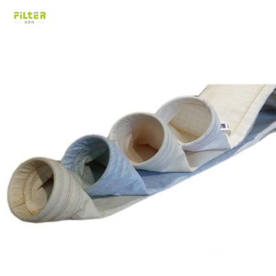 Tas Filter Serat Kaca Yang Meleleh Non-Ferrous Dengan Pengolahan Dipping PTFE Dan Heat-Set Untuk Filtrasi Suhu Tinggi