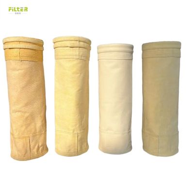 Tas filter suhu tinggi Nomex Aramid PTFE PPS Filter non-anyaman untuk Pengumpul debu