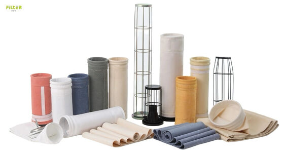 Kantong Filter Pengumpul debu Kantong Filter Serat Polyester Nomex untuk Filtrasi debu pabrik aspal dengan kekuatan tarik dan ketahanan panas yang tinggi
