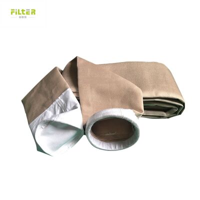 Kantong Filter Pengumpul Bubuk Industri P84 yang Terbuat dari Serat P84 100 Persen dengan Permeabilitas Udara dan Kekuatan Tinggi