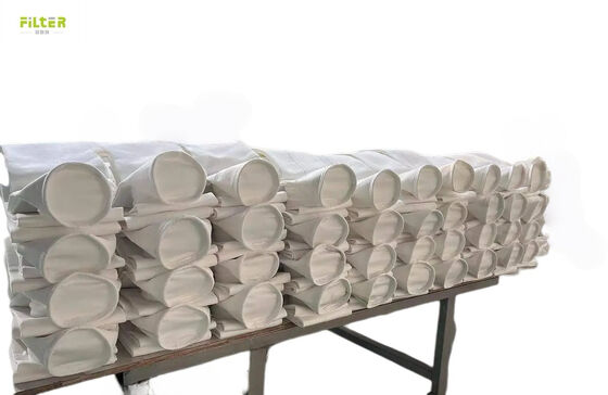 Kantong Filter Felt Industri Polyester Nomex PTFE PPS P84 Serat Kaca untuk Pengumpulan Debu di Pabrik Baja Tambang Batubara Cement dan Industri terkait