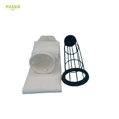 Kantong Filter Suhu Tinggi Polyester Nomex PTFE PPS P84 Serat Kaca Felt Industri untuk Pengumpulan Bubuk Semen Tambang Batubara Pabrik Baja