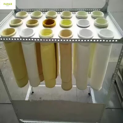 Kantong Filter Pengumpul debu yang terbuat dari Polyester Nomex PTFE PPS P84 Serat kaca untuk pengumpulan debu di tambang batubara semen dan pabrik baja