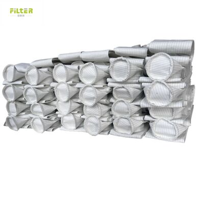 Kantong Filter Pengumpul debu yang terbuat dari Polyester Nomex PTFE PPS P84 Serat kaca untuk pengumpulan debu di tambang batubara semen dan pabrik baja