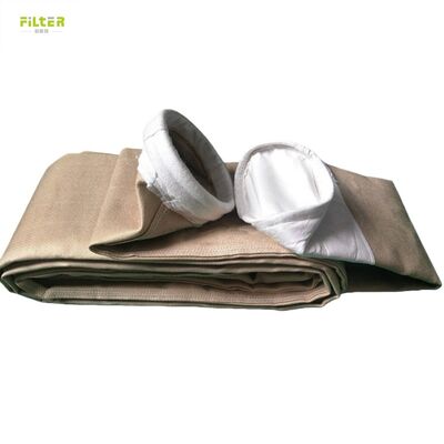 Kantong Filter Serat Kaca PTFE tahan lama Polyester P84 Nomex PPS