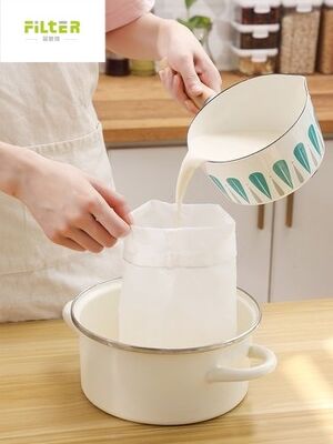 Tas Filter Cairan Berkualitas Pangan dengan kantong Filter Nylon/Kotton Soymilk yang dapat digunakan kembali
