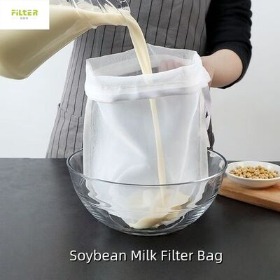 Tas Saringan Jus Nilon Foodgrade Filter Jaring Halus Dapat Dicuci untuk Jus Sayuran Buah