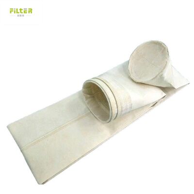 Tas Filter Pengumpul debu tahan lama Jarum Punched Polyester Felt dengan dasar diperkuat untuk aplikasi pengumpulan debu industri