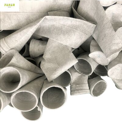 Tas Filter Pengumpul debu tahan lama Jarum Punched Polyester Felt dengan dasar diperkuat untuk aplikasi pengumpulan debu industri