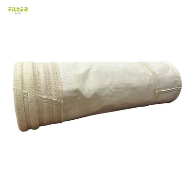 Tas Filter Fiberglass Tahan Lama Jarum Punched Poliester Merasa Diperkuat Bagian Bawah Cocok untuk Aplikasi Pengumpulan Debu Industri