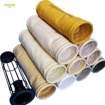 Tas Filter Felt tahan lama Filter Polyester dengan dasar diperkuat untuk pengumpulan debu industri dan sistem filtrasi