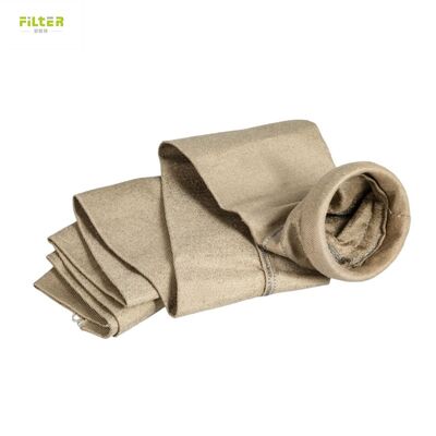 Tas Filter Suhu Tinggi Industri Terbuat dari Kain Poliester Berlubang Jarum dengan Bagian Bawah yang Diperkuat untuk Pengumpulan Debu