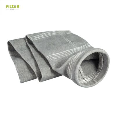 Tas Filter Suhu Tinggi Industri Terbuat dari Kain Poliester Berlubang Jarum dengan Bagian Bawah yang Diperkuat untuk Pengumpulan Debu