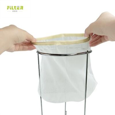 Tas Filter Cairan Nylon tahan lama Bahan kelas makanan Desain yang dapat digunakan kembali Rantai halus Menegangkan Multi-mikron Opsi Penutupan tali tarik