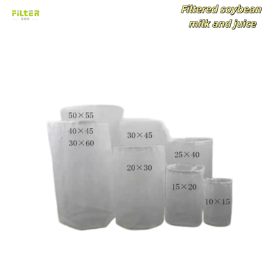 Tas Filter Cairan Nylon tahan lama Bahan kelas makanan Desain yang dapat digunakan kembali Rantai halus Menegangkan Multi-mikron Opsi Penutupan tali tarik