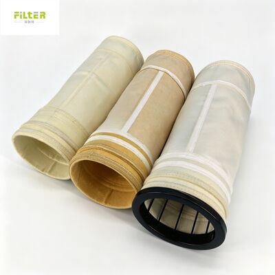 Filter kantong industri PPS Aramid PTFE kaus kaki untuk menghilangkan debu