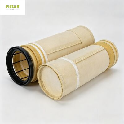 Filter kantong industri PPS Aramid PTFE kaus kaki untuk menghilangkan debu
