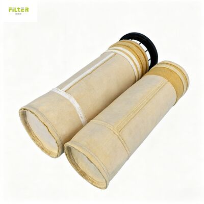 Tas Filter Suhu Tinggi Aramid / Serat Kaca / PPS Filter debu