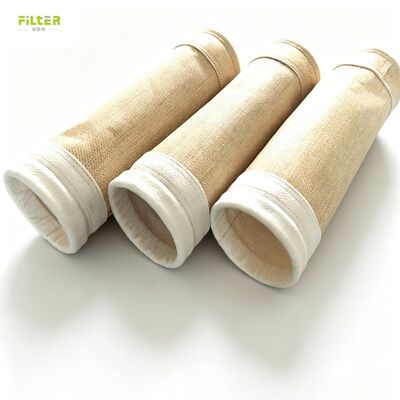 Kantong Filter Aramid & PPS & Fiberglass Tahan Panas untuk Pengumpulan Debu Industri