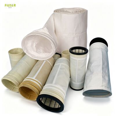 Selongsong filter debu tahan tinggi Polyester Nomex Fiberglass PPS untuk pengumpul debu boiler