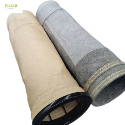 Tas filter fiberglass aramid PPS PTFE tahan suhu anti-korosi untuk filter kantong industri