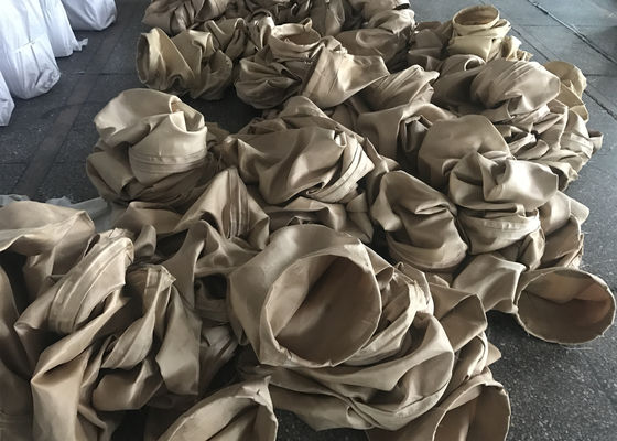 Oil&Water Repellent Fiberglass Filter Bag 630GSM Panjang yang Disesuaikan