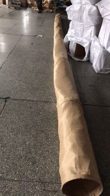 Penghapusan debu Serat kaca Baghouse Filter Bags 630GSM tahan suhu tinggi