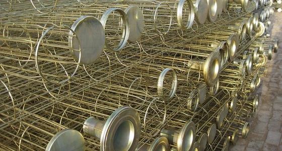 Pengumpulan debu Filter Bag Kandang Organ Silikon Galvanis Stainless Steel Carbon Steel