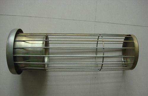 Galvanized Steel Filter Bag Cage permukaan halus untuk pengumpul debu udara