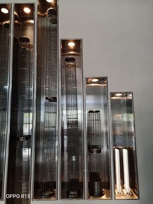 Star Pleated Polyester Filter Bag 450GSM 550GSM Untuk sistem pengumpul debu