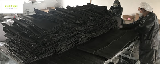 Kantong Filter Serat Kaca Hitam Untuk Ketahanan Korosi Pabrik Semen