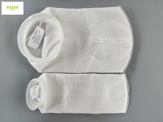 Hot Melt PP Liquid Filter Bag 5 Mikron Dengan Cincin Plastik