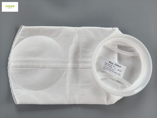 Air / Minyak / PE Liquid Filter Bag Dengan Plastik Ring Alkali Resistance