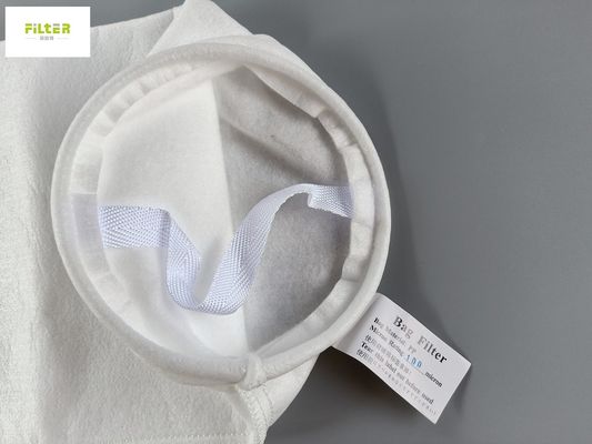 Custom 100 Mikron PP Cairan Filter kaus kaki Dengan Bagian Bawah Benang Jahit