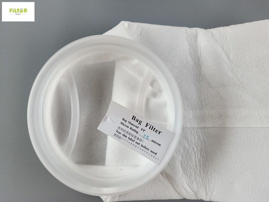PP Polyester Mesh Liquid Filter Bag Anti Alkali Untuk Filtrasi 0,1 - 300um