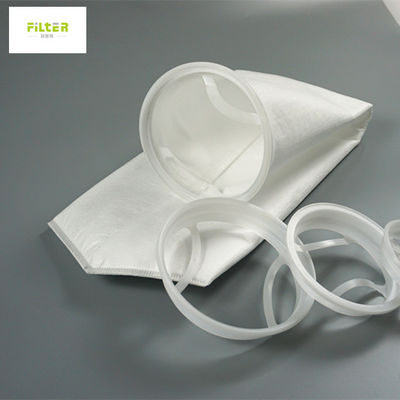 PP Polyester Mesh Liquid Filter Bag Anti Alkali Untuk Filtrasi 0,1 - 300um